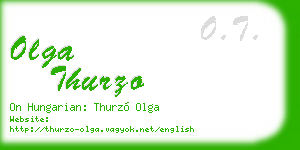 olga thurzo business card