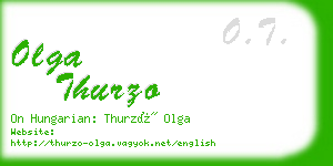 olga thurzo business card